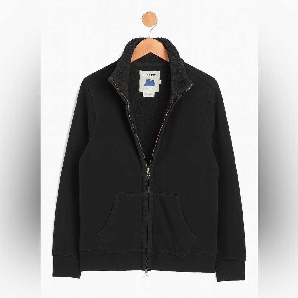 J. Crew Men's Black Zip-Up Sweatshirt GREAT DEAL